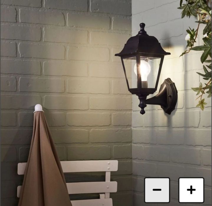 Aplica exterior Sima, 1 x E27, 25 W, IP44, negru Stil Rafinament