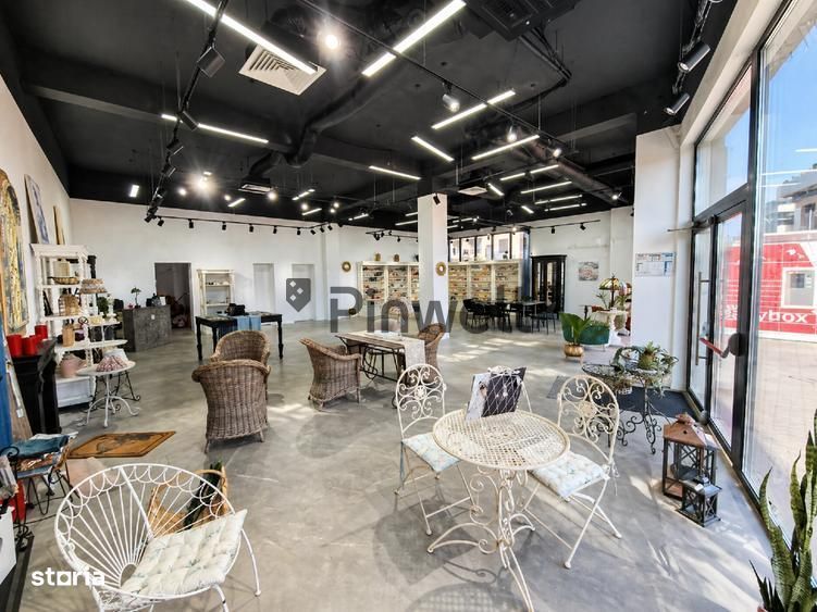 STRADAL Pipera Spatiu comercial premium vitrină mare 7 locuri parcare