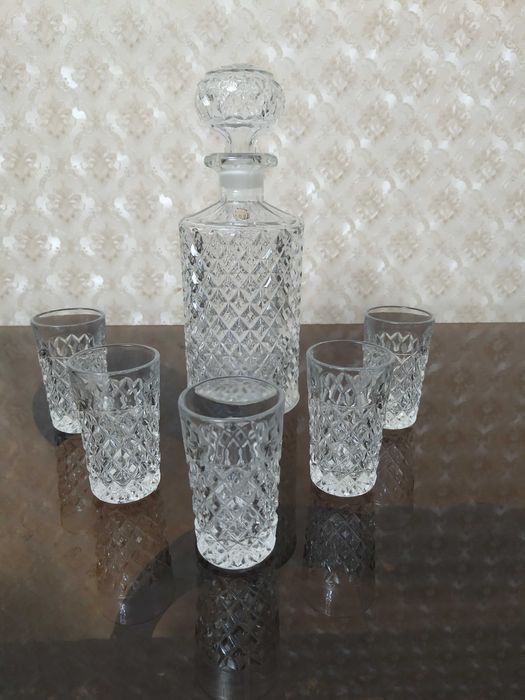 Штоф графин Богемское стекло