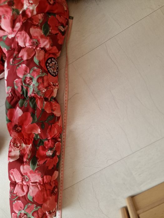 Дълго зимно яке с качулка за момиче 158 с пух