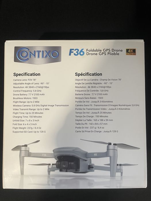 Contixo F36 GPS Drone 4K  - 3км обхват