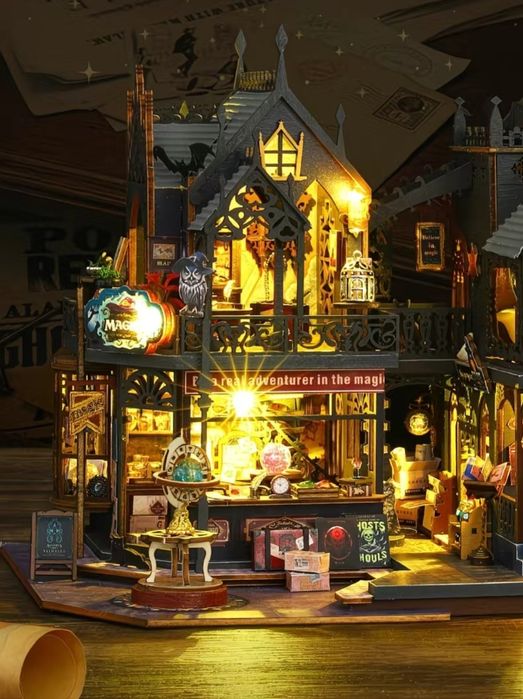 Румбокс,DIY box, 3d кукольный домик, деревянный пазл-конструктор