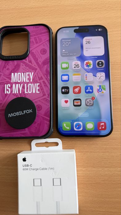 iPhone 16 Pro de 256Gb, cu 91% sanatate baterie