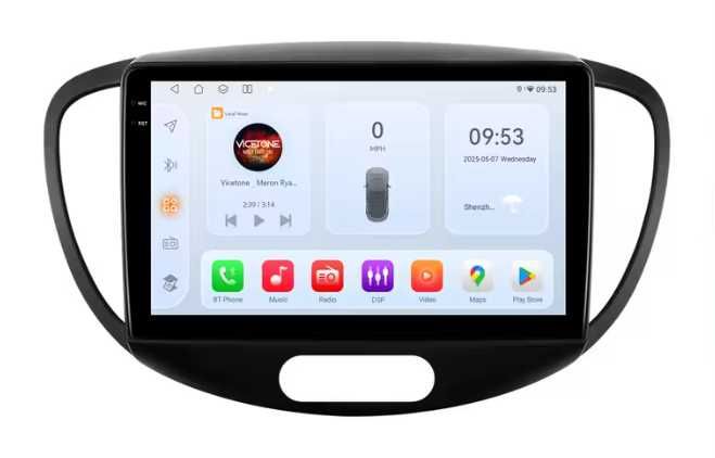Мултимедия 9″ Android 14 за HYUNDAI I10 I CARPLAY навигация RDS DSP