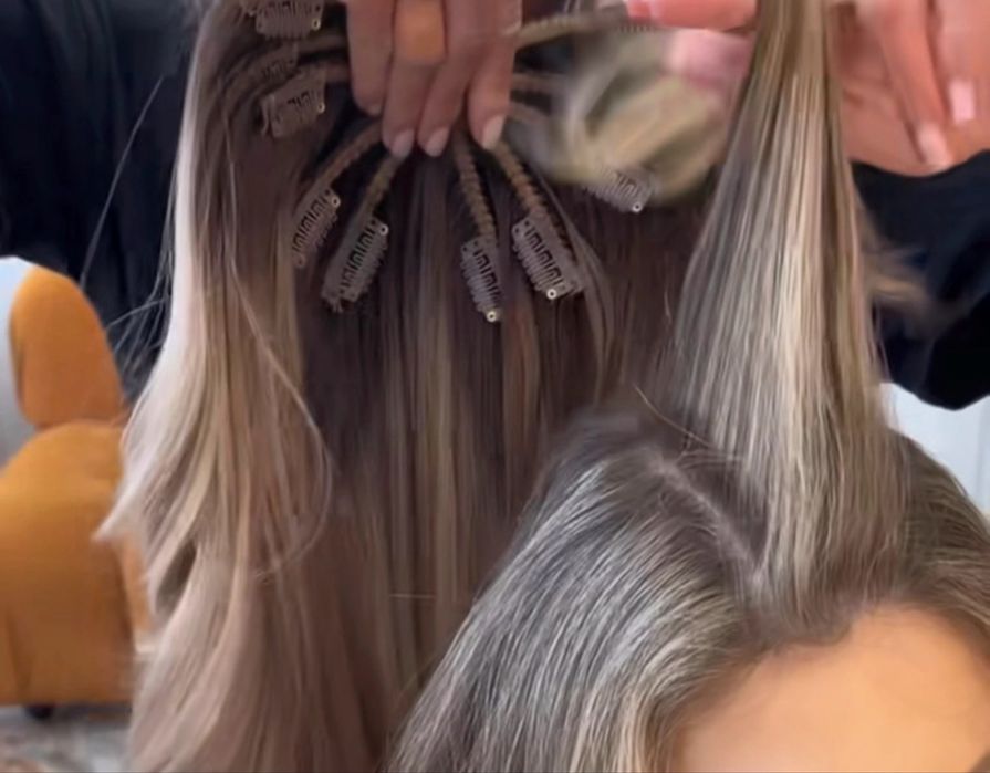 Extensii iExtensions Spider 50 cm, 230g, Blond Balayage - NOI, Nepurtate