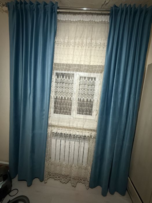 шторы тёмно-синего цвета