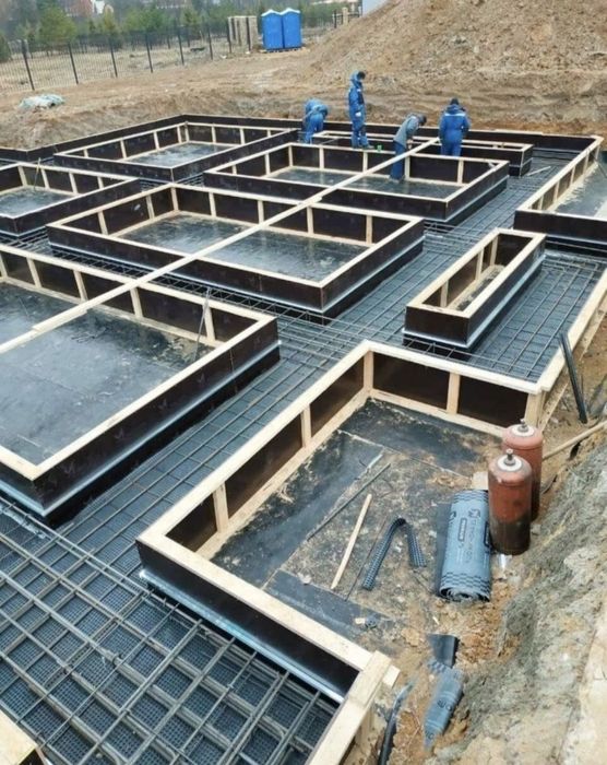 Фундамент под ключ Заливка бетона Бетон  Строительство домов  Забор