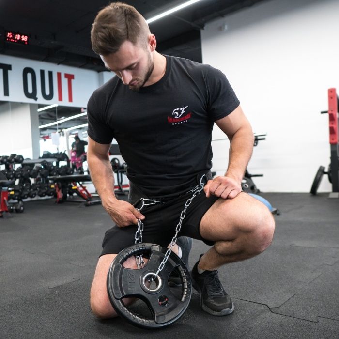 Колан с верига за кофички и набирания Armageddon Sports