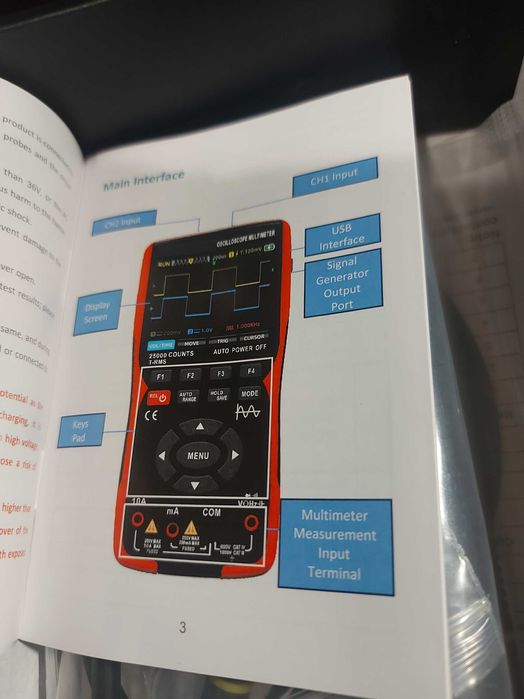 Osciloscop 2 canale 50MHz, generator, multimetru