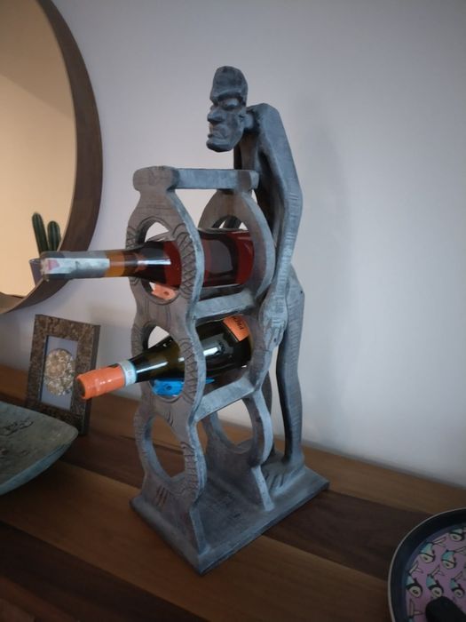 Дървена поставка за вино от Индонезия