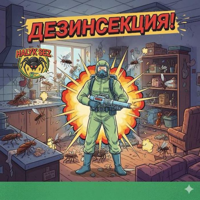 Обработка квартир, помещений, участка. Уничтожение насекомых, крыс