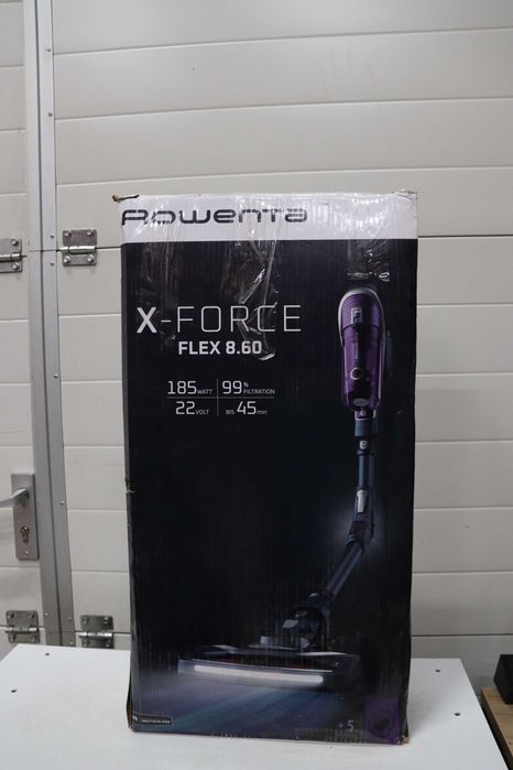 Rowenta X-Force Flex 8.60 Безжична прахосмукачка, ръчна и прътова прахосмукачка в едно с LED глава, гъвкава връзка, лесно миещ се филтър