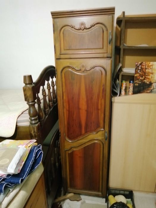 Pat rustic dublu cu dulap