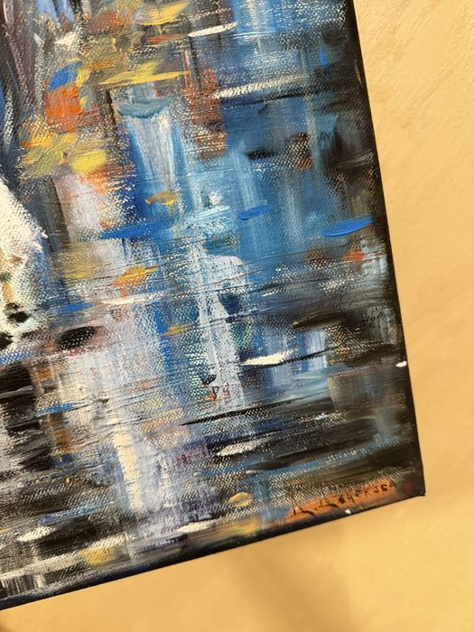 Ръчно рисувана картина на плато