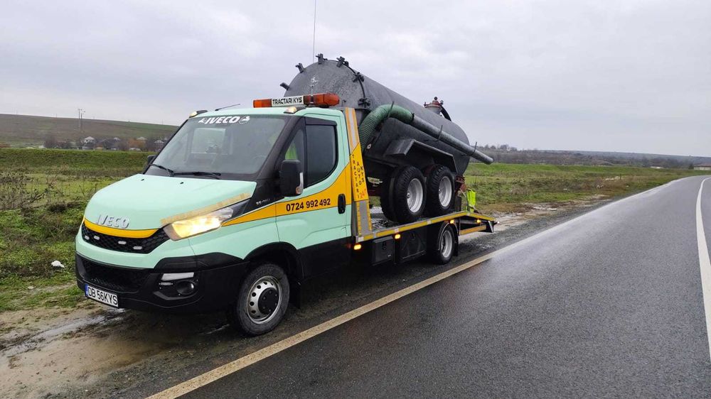 Servicii Tractare Auto/Transport Auto pe Platforma - Disponibil 24/7