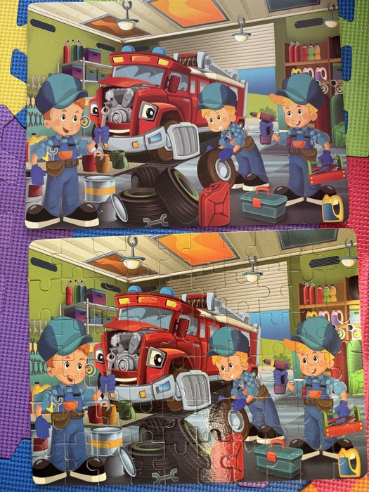 Puzzle copii 4 buc, 60 piese din lemn