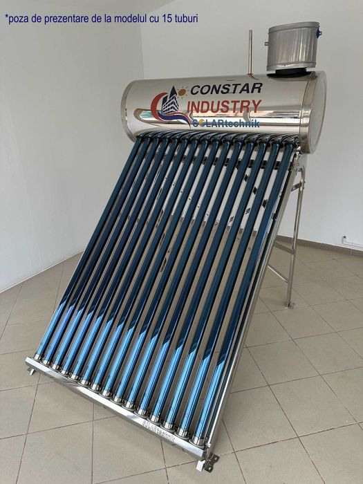 Panou solar nepresurizat inox, 115-336 litri, 10-30 tuburi, 2-6 pers