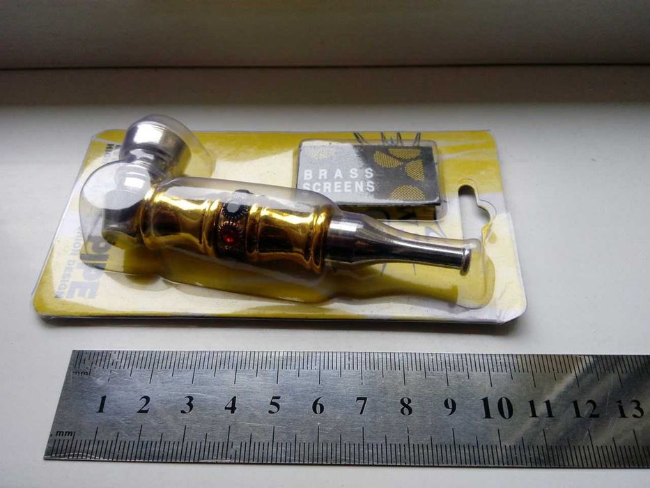 курительная трубка (№49) обрамленная камнями