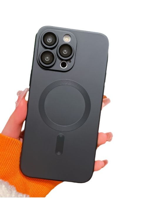 Iphone 16/17PRO/PLUS/MAX/AIR Husa Magsafe Tpu Neagra Full Camera Prote