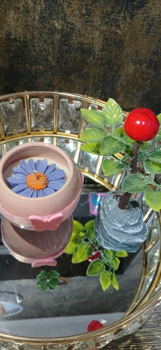 Aranjamente ceara ,cadouri ,cani si scrumiere incrustate cu pietre