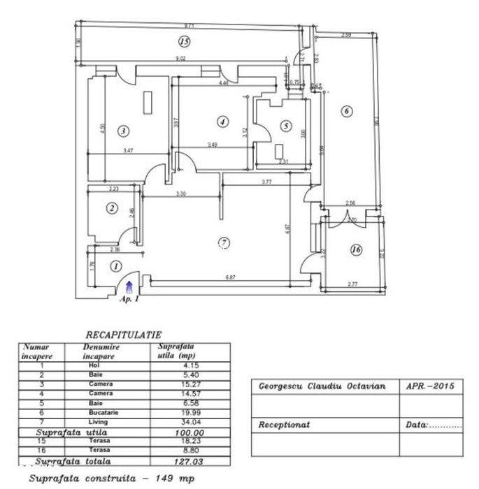Apartament 3 Camere|Aviatiei Serbanescu Aurel Vlaicu|Parcare