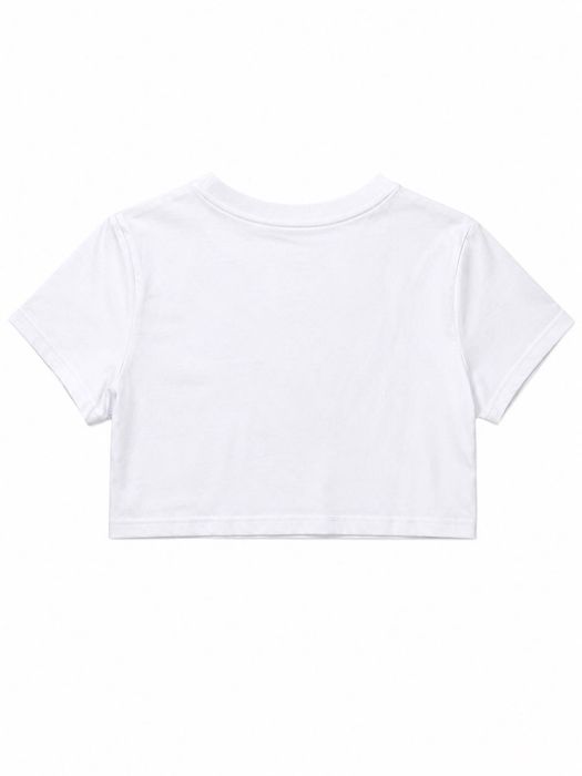 Дамска slim fit cropped тениска Angel Dream в бялодамска модерна тениска