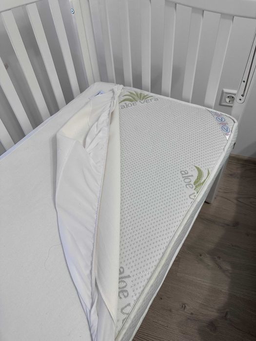 Детско Креватче + матрак +обиколки + калъфче против намокряне