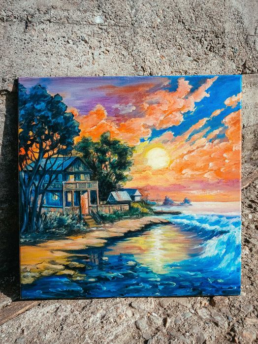 Peisaje pe panza in ulei