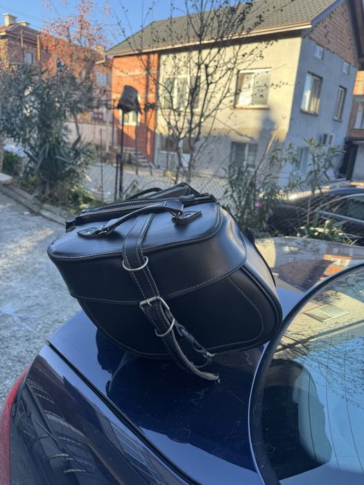 Дисаги кожени за мотор, чопър