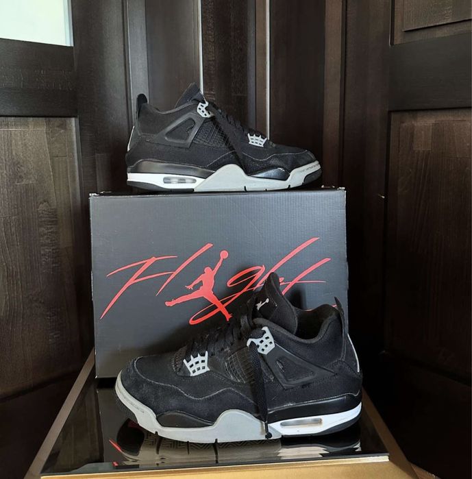 Jordan 4 black canvas