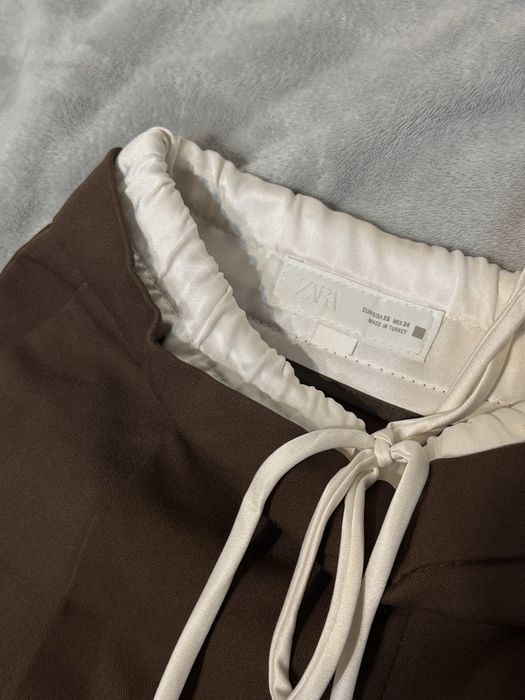 Коричневые брюки Zara Xs