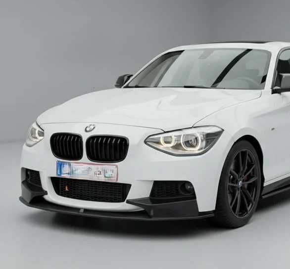 Преден лип спойлер за бмв ф20 м тех / bmw f20 lip spoiler m tech / добавка за предна броня със сплитери / нож