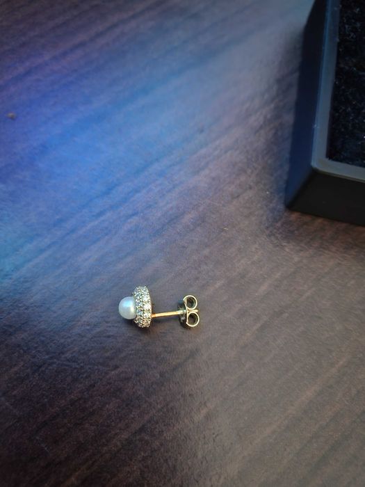 Redus   Cercei aur 14k cu perle si zirconii