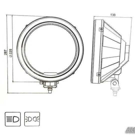 1 бр. Комбо Халогени + LED spot тип Hella за ролбар на камион , 24V