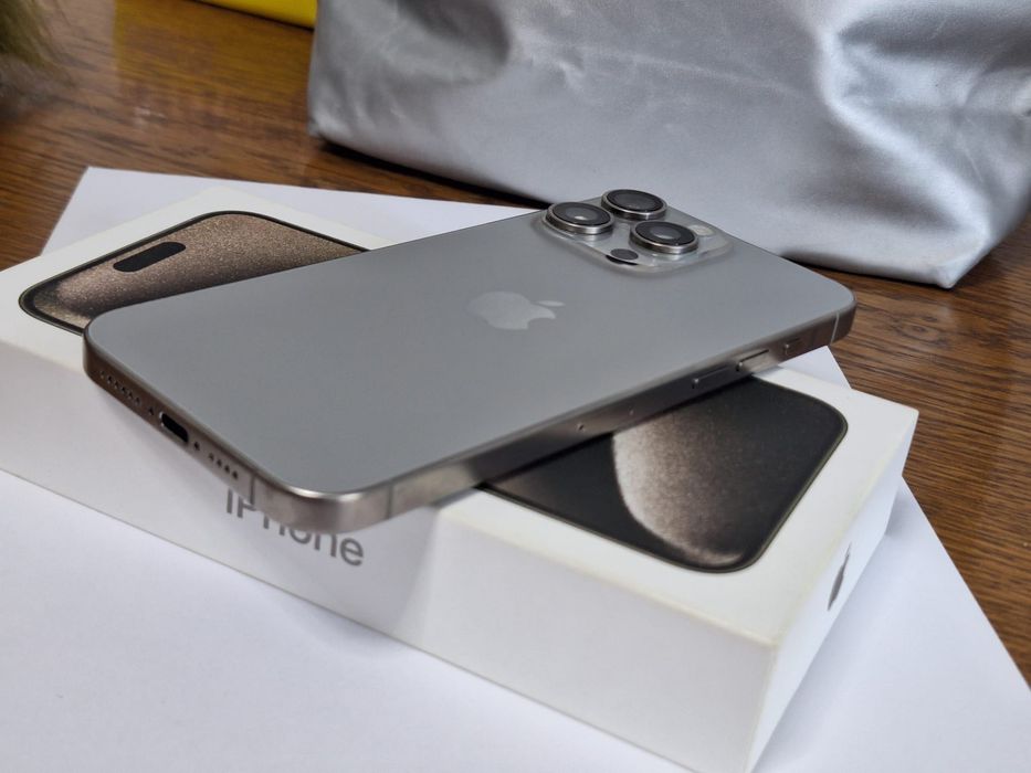 iPhone 15 Pro Max 256GB Natural Titanium | 10/10 | Cutie | Impecabil