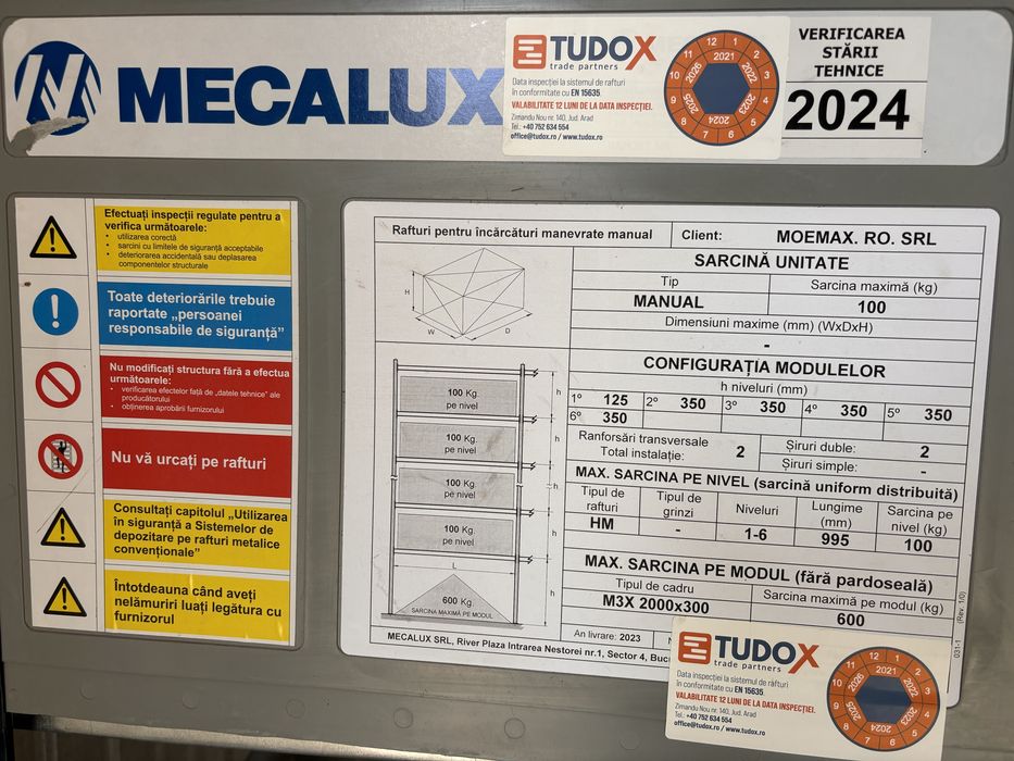 Rafturi metalice cu polite