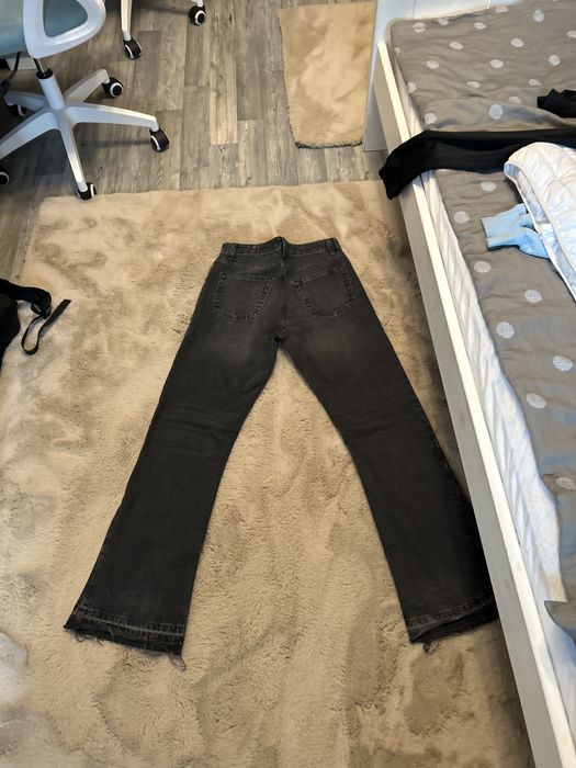 Blugi flared zara gri