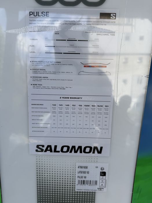 Placa snowboard Salomon Pulse 160 + legaturi Salomon