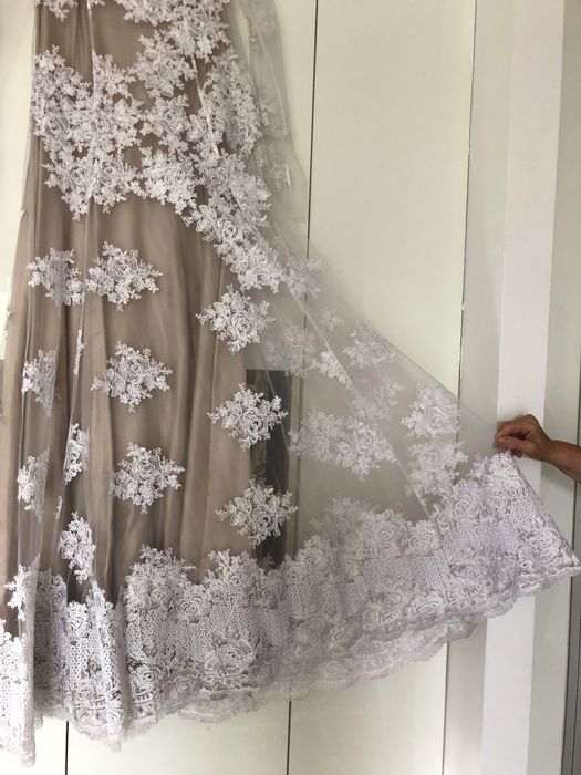 Rochie de mireasa Zenonni, unicat - dantela Chantilly și mătase