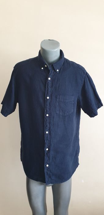 Gant 100% Len / Regular  Fit Mens Size L ОРИГИНАЛ! Мъжка Ленена Риза!