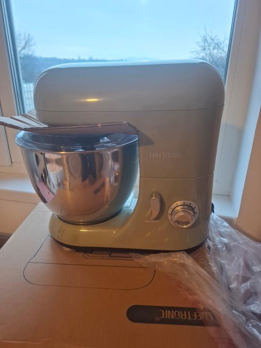 Mixer cu bol de oțel cu cap rabatabil