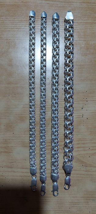 Браслеты и Тросы разные серебро 925 пробы. По цене за 1 грамм.