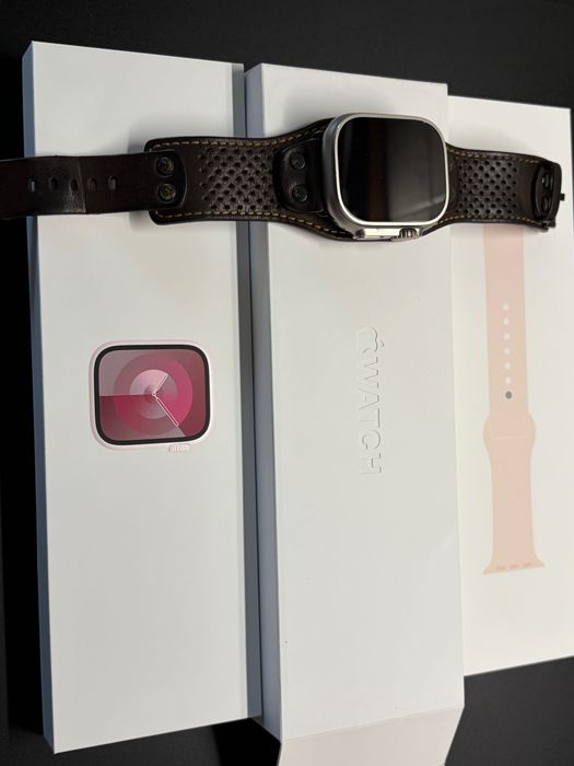 Apple Watch Ultra 2 49 mm GPS + Cellular, в гаранция, 3 каишки