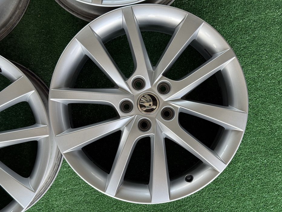 4бр. КАТО НОВИ 18” ОРИГИНАЛНИ Джанти “ELBRUS” 5х112 за -SKODA/AUDI/VW/SEAT/Vag- 7.0Jx18H2, ET43