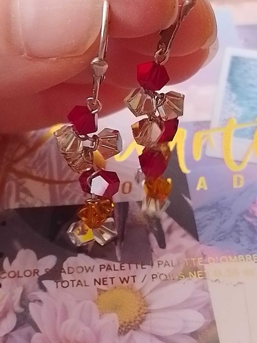 Сребърни обеци с камъни