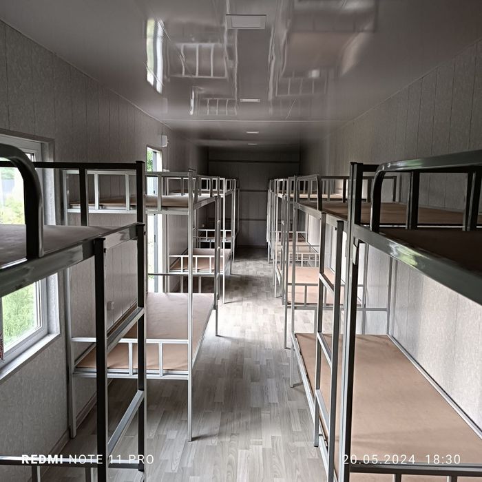 12 metrlik konteyner yotoqxona