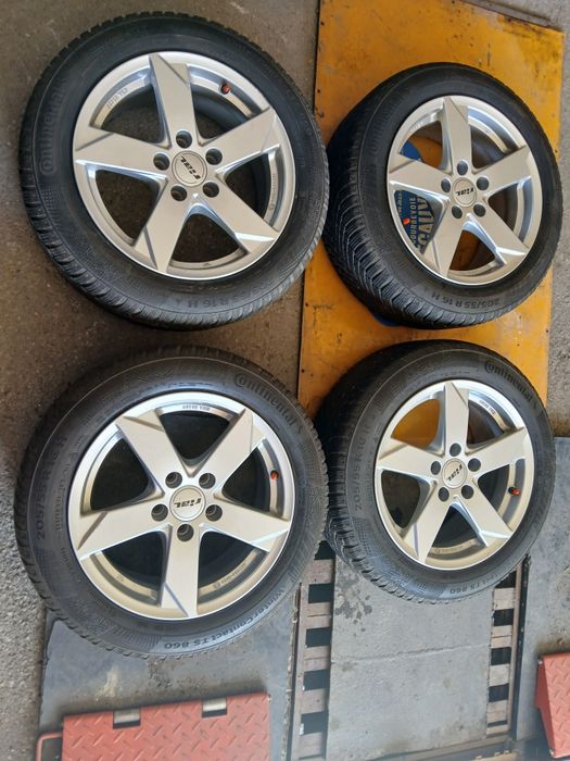 Jante aliaj RIAL STARE CA NOI , R16 , 5x112 , 7Jx16H2 , ET35  ,echipate cu anvelope de IARNĂ  205/55/R16 CONTINENTAL DOT 2019