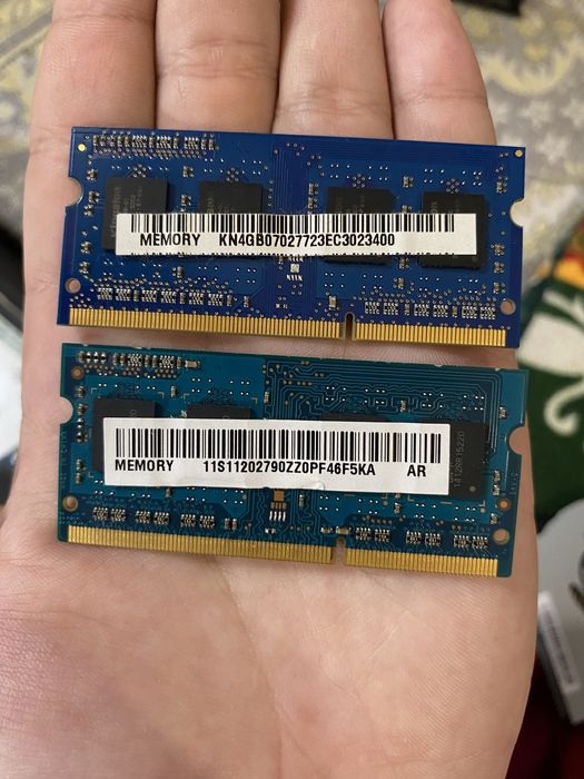 озу DDR3L 4гб 2 штуки