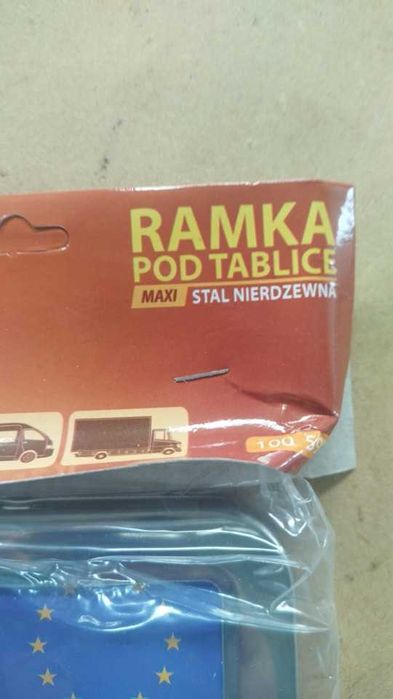 Suport numar inmatriculare auto cu rama din inox