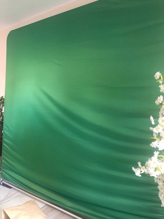 Комплект екран с алуминиева рамка Green Screen - 3 x 3 м
